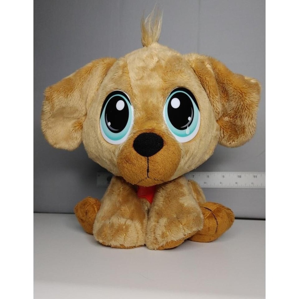 Little Tikes Rescue Tales Golden Retriever Plush Tan Puppy Dog Blue Eyes 10"